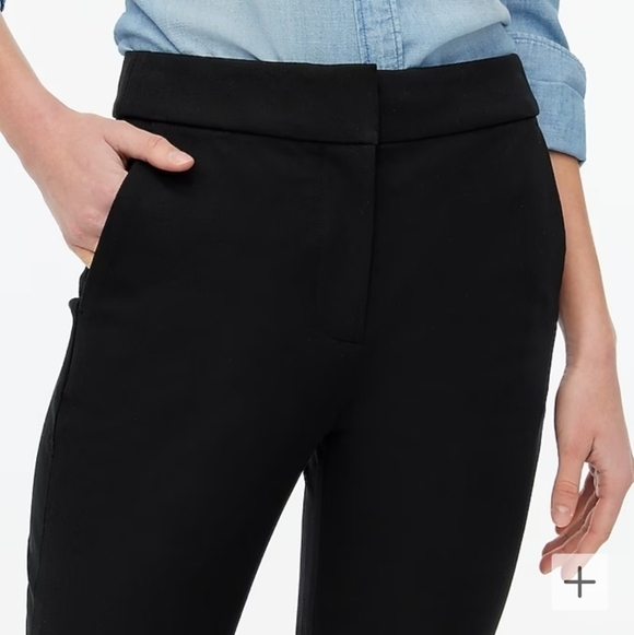 J Crew Kelsey Black Cotton/Viscose Flare Pant - Sz 4 - Picture 3 of 11